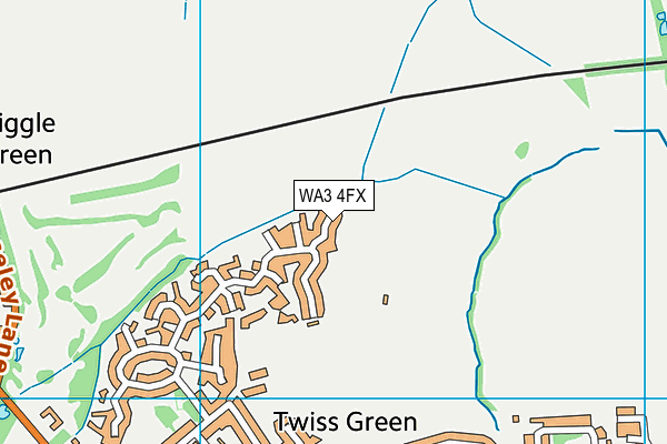 WA3 4FX map - OS VectorMap District (Ordnance Survey) WA3 4FX map - OS VectorMap District (Ordnance Survey)
