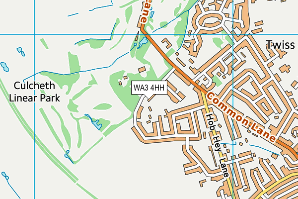 WA3 4HH map - OS VectorMap District (Ordnance Survey) WA3 4HH map - OS VectorMap District (Ordnance Survey)
