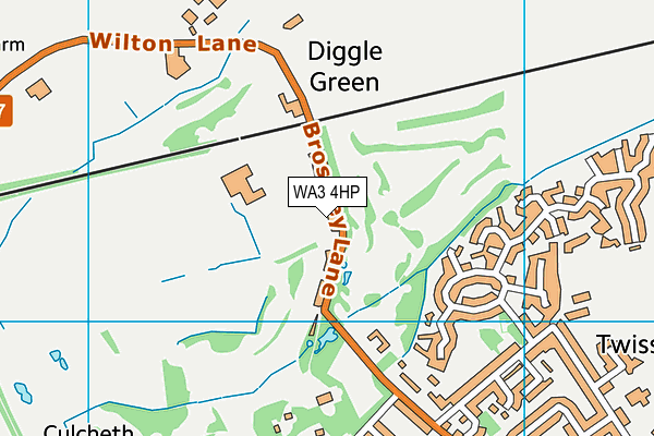 WA3 4HP map - OS VectorMap District (Ordnance Survey) WA3 4HP map - OS VectorMap District (Ordnance Survey)