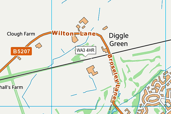 WA3 4HR map - OS VectorMap District (Ordnance Survey) WA3 4HR map - OS VectorMap District (Ordnance Survey)