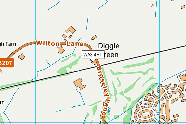 WA3 4HT map - OS VectorMap District (Ordnance Survey) WA3 4HT map - OS VectorMap District (Ordnance Survey)