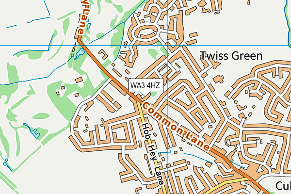 WA3 4HZ map - OS VectorMap District (Ordnance Survey)