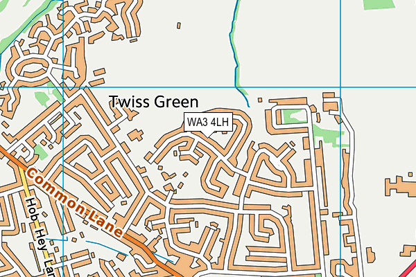 WA3 4LH map - OS VectorMap District (Ordnance Survey) WA3 4LH map - OS VectorMap District (Ordnance Survey)