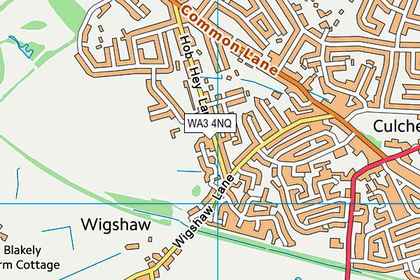 WA3 4NQ map - OS VectorMap District (Ordnance Survey) WA3 4NQ map - OS VectorMap District (Ordnance Survey)