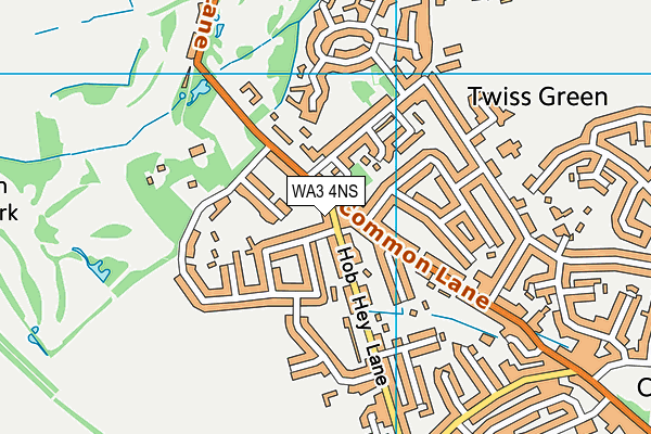 WA3 4NS map - OS VectorMap District (Ordnance Survey) WA3 4NS map - OS VectorMap District (Ordnance Survey)