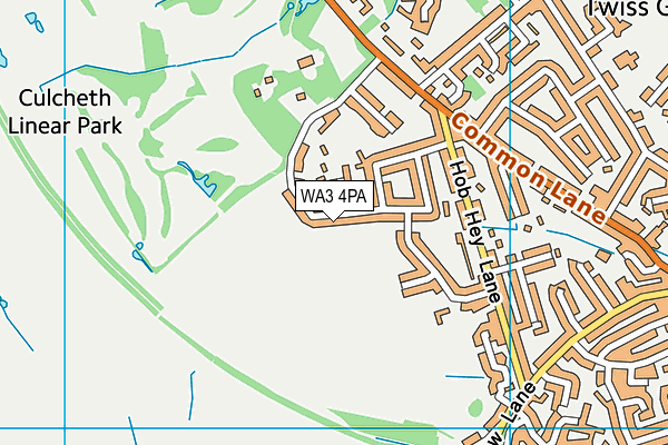 WA3 4PA map - OS VectorMap District (Ordnance Survey) WA3 4PA map - OS VectorMap District (Ordnance Survey)