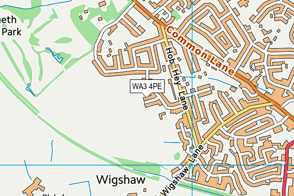 WA3 4PE map - OS VectorMap District (Ordnance Survey) WA3 4PE map - OS VectorMap District (Ordnance Survey)