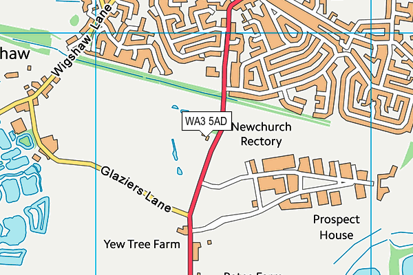 WA3 5AD map - OS VectorMap District (Ordnance Survey) WA3 5AD map - OS VectorMap District (Ordnance Survey)