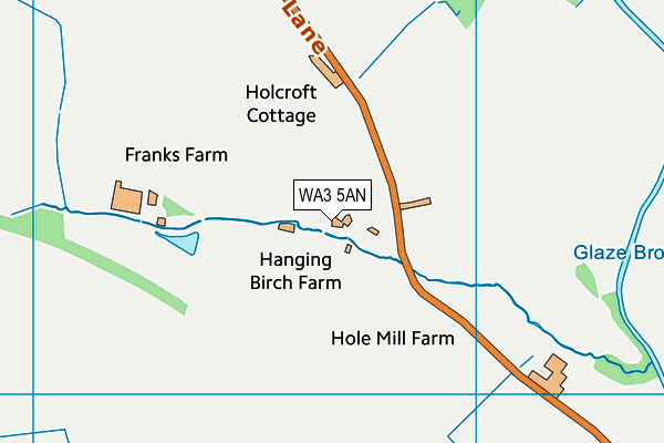 WA3 5AN map - OS VectorMap District (Ordnance Survey) WA3 5AN map - OS VectorMap District (Ordnance Survey)