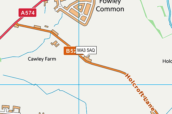 WA3 5AQ map - OS VectorMap District (Ordnance Survey) WA3 5AQ map - OS VectorMap District (Ordnance Survey)