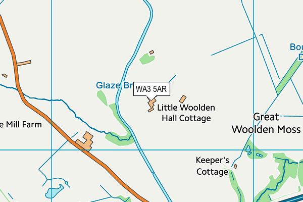 WA3 5AR map - OS VectorMap District (Ordnance Survey) WA3 5AR map - OS VectorMap District (Ordnance Survey)