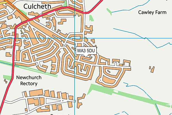 WA3 5DU map - OS VectorMap District (Ordnance Survey) WA3 5DU map - OS VectorMap District (Ordnance Survey)