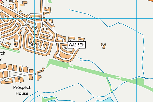 WA3 5EH map - OS VectorMap District (Ordnance Survey) WA3 5EH map - OS VectorMap District (Ordnance Survey)