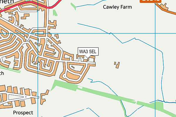 WA3 5EL map - OS VectorMap District (Ordnance Survey) WA3 5EL map - OS VectorMap District (Ordnance Survey)