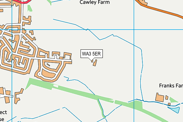 WA3 5ER map - OS VectorMap District (Ordnance Survey) WA3 5ER map - OS VectorMap District (Ordnance Survey)