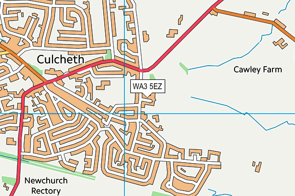 WA3 5EZ map - OS VectorMap District (Ordnance Survey) WA3 5EZ map - OS VectorMap District (Ordnance Survey)