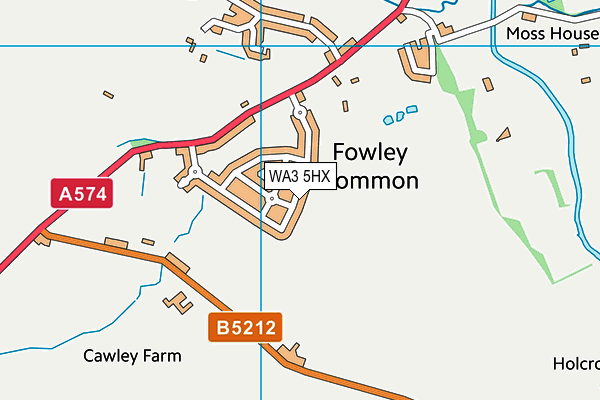 WA3 5HX map - OS VectorMap District (Ordnance Survey) WA3 5HX map - OS VectorMap District (Ordnance Survey)