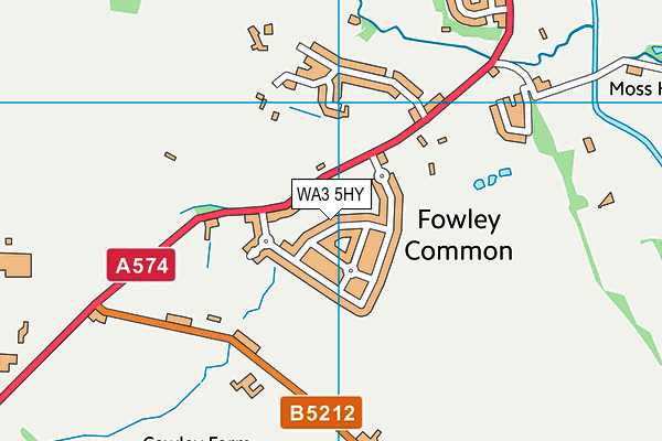 WA3 5HY map - OS VectorMap District (Ordnance Survey) WA3 5HY map - OS VectorMap District (Ordnance Survey)