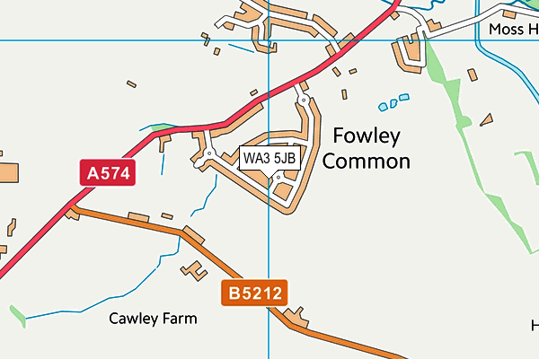 WA3 5JB map - OS VectorMap District (Ordnance Survey) WA3 5JB map - OS VectorMap District (Ordnance Survey)
