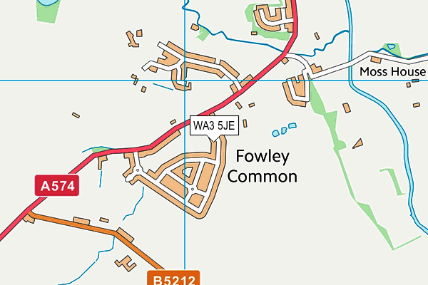 WA3 5JE map - OS VectorMap District (Ordnance Survey) WA3 5JE map - OS VectorMap District (Ordnance Survey)