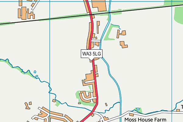WA3 5LG map - OS VectorMap District (Ordnance Survey) WA3 5LG map - OS VectorMap District (Ordnance Survey)