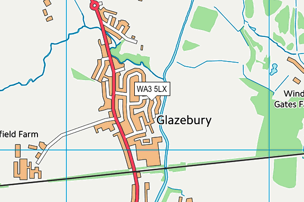 WA3 5LX map - OS VectorMap District (Ordnance Survey) WA3 5LX map - OS VectorMap District (Ordnance Survey)