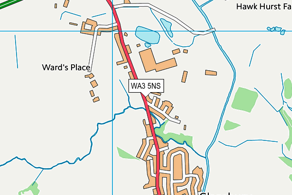 WA3 5NS map - OS VectorMap District (Ordnance Survey) WA3 5NS map - OS VectorMap District (Ordnance Survey)