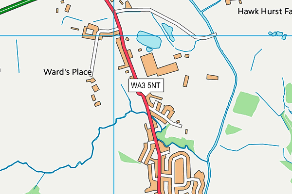 WA3 5NT map - OS VectorMap District (Ordnance Survey) WA3 5NT map - OS VectorMap District (Ordnance Survey)