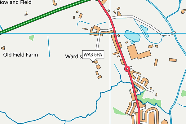 WA3 5PA map - OS VectorMap District (Ordnance Survey) WA3 5PA map - OS VectorMap District (Ordnance Survey)