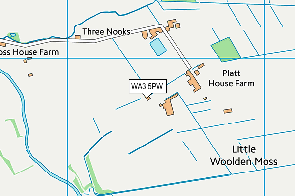 WA3 5PW map - OS VectorMap District (Ordnance Survey) WA3 5PW map - OS VectorMap District (Ordnance Survey)