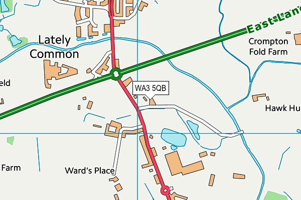 WA3 5QB map - OS VectorMap District (Ordnance Survey) WA3 5QB map - OS VectorMap District (Ordnance Survey)