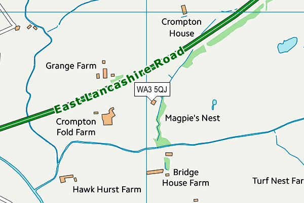 WA3 5QJ map - OS VectorMap District (Ordnance Survey) WA3 5QJ map - OS VectorMap District (Ordnance Survey)