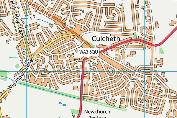 WA3 5QU map - OS VectorMap District (Ordnance Survey)