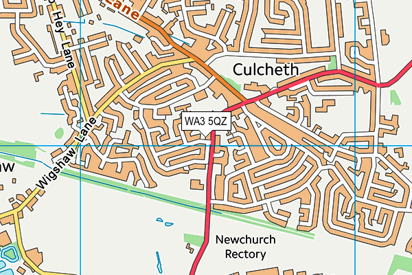 WA3 5QZ map - OS VectorMap District (Ordnance Survey) WA3 5QZ map - OS VectorMap District (Ordnance Survey)