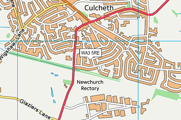 WA3 5RE map - OS VectorMap District (Ordnance Survey) WA3 5RE map - OS VectorMap District (Ordnance Survey)