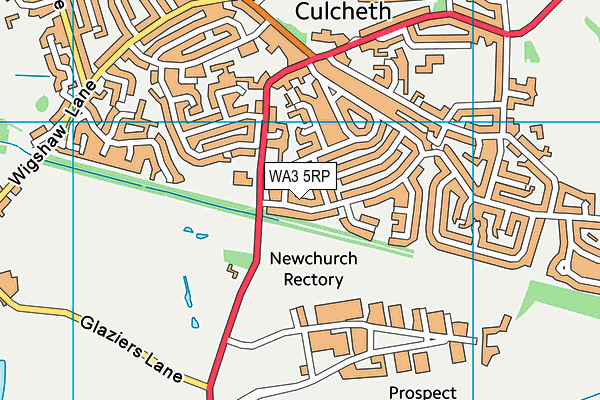 WA3 5RP map - OS VectorMap District (Ordnance Survey) WA3 5RP map - OS VectorMap District (Ordnance Survey)