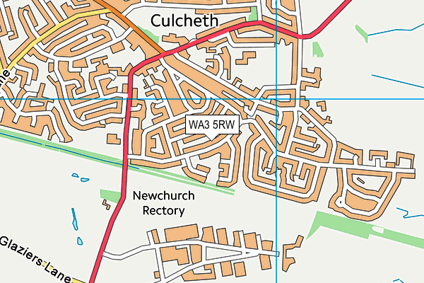 WA3 5RW map - OS VectorMap District (Ordnance Survey) WA3 5RW map - OS VectorMap District (Ordnance Survey)