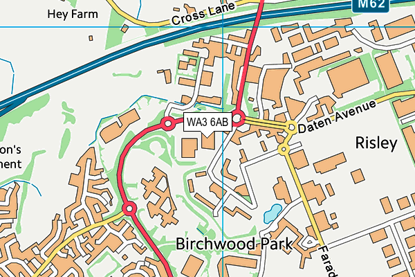 WA3 6AB map - OS VectorMap District (Ordnance Survey) WA3 6AB map - OS VectorMap District (Ordnance Survey)