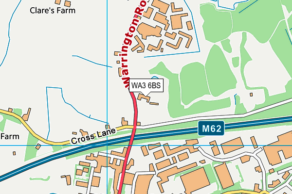 WA3 6BS map - OS VectorMap District (Ordnance Survey) WA3 6BS map - OS VectorMap District (Ordnance Survey)