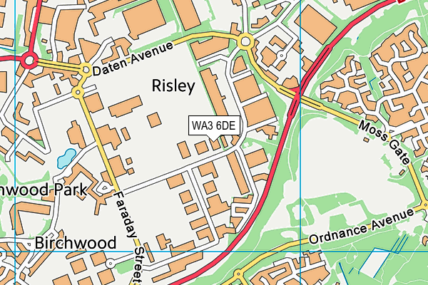 WA3 6DE map - OS VectorMap District (Ordnance Survey) WA3 6DE map - OS VectorMap District (Ordnance Survey)