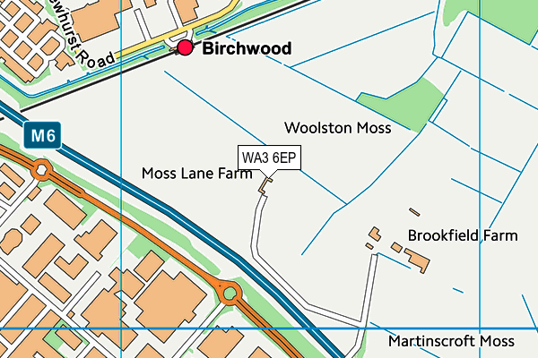 WA3 6EP map - OS VectorMap District (Ordnance Survey) WA3 6EP map - OS VectorMap District (Ordnance Survey)