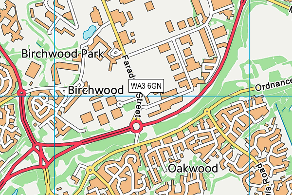 WA3 6GN map - OS VectorMap District (Ordnance Survey) WA3 6GN map - OS VectorMap District (Ordnance Survey)
