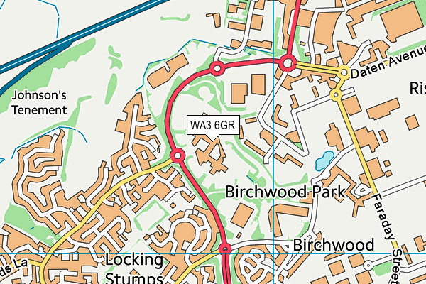 WA3 6GR map - OS VectorMap District (Ordnance Survey) WA3 6GR map - OS VectorMap District (Ordnance Survey)