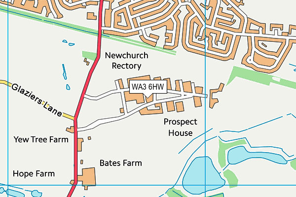 WA3 6HW map - OS VectorMap District (Ordnance Survey) WA3 6HW map - OS VectorMap District (Ordnance Survey)