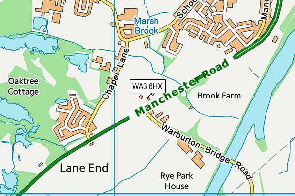 WA3 6HX map - OS VectorMap District (Ordnance Survey) WA3 6HX map - OS VectorMap District (Ordnance Survey)