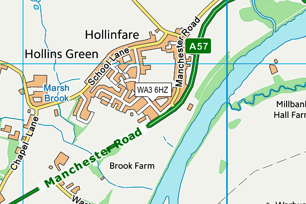 WA3 6HZ map - OS VectorMap District (Ordnance Survey) WA3 6HZ map - OS VectorMap District (Ordnance Survey)