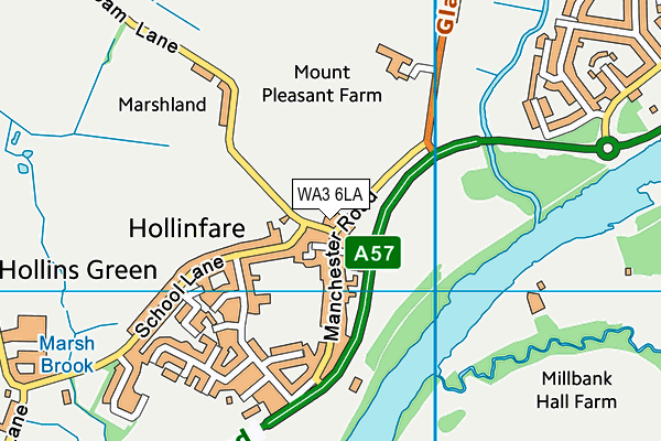 WA3 6LA map - OS VectorMap District (Ordnance Survey) WA3 6LA map - OS VectorMap District (Ordnance Survey)