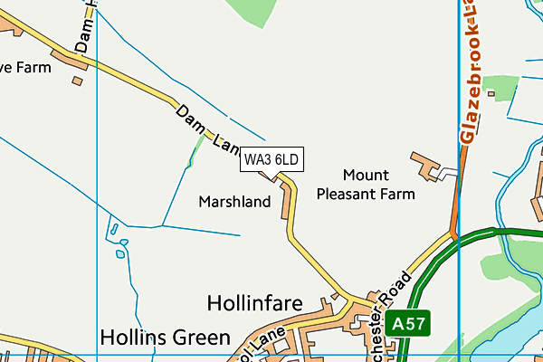 WA3 6LD map - OS VectorMap District (Ordnance Survey) WA3 6LD map - OS VectorMap District (Ordnance Survey)