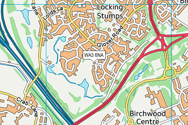 WA3 6NA map - OS VectorMap District (Ordnance Survey) WA3 6NA map - OS VectorMap District (Ordnance Survey)