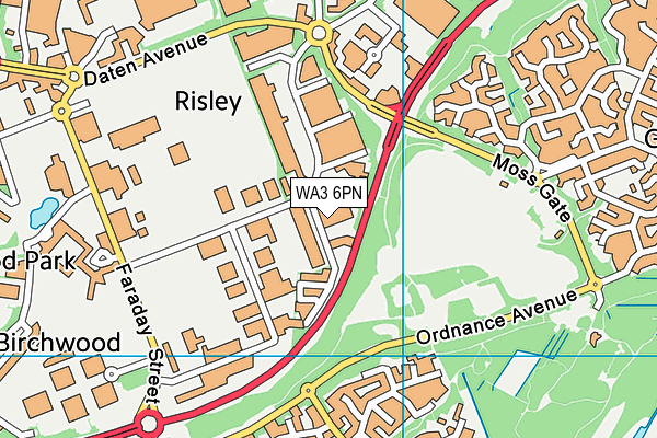 WA3 6PN map - OS VectorMap District (Ordnance Survey) WA3 6PN map - OS VectorMap District (Ordnance Survey)